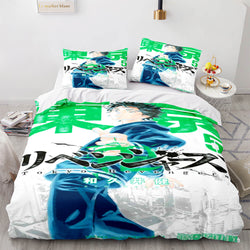 Tokyo Revengers Cosplay 3 Piece Bedding Set Quilt Cover (Online Order Only)