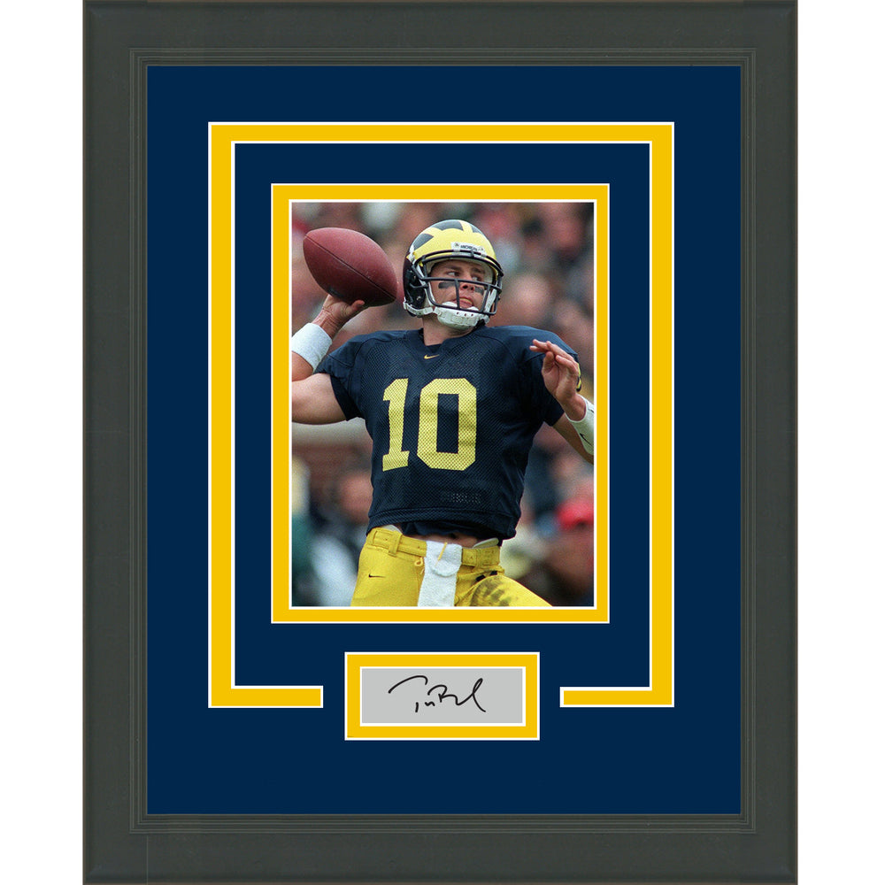Framed Tom Brady Facsimile Laser Engraved Signature Auto Michigan Wolverines 11x14 College Football Photo (ONLINE ORDER ONLY)