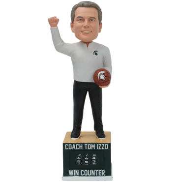 Tom Izzo Michigan State Spartans Coach Win Counter Bobblehead (Presale) (ONLINE ORDER ONLY)
