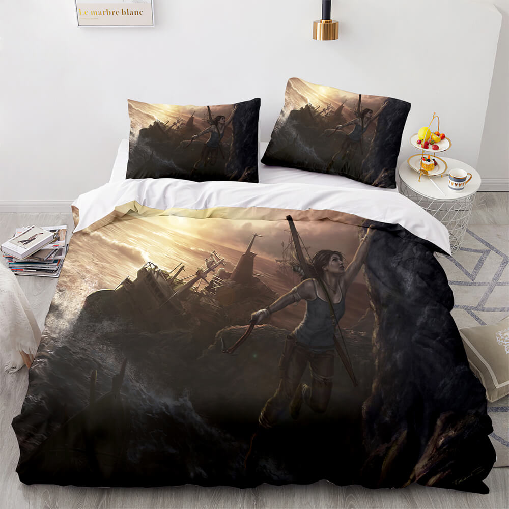 Tomb Raider Pattern Bedding Sets Quilt Covers Without Filler (Online Order Only)