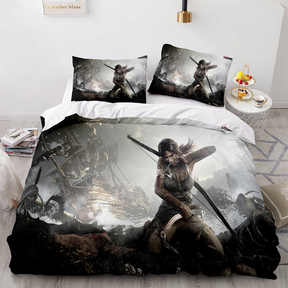 Tomb Raider Pattern Bedding Sets Quilt Covers Without Filler (Online Order Only)
