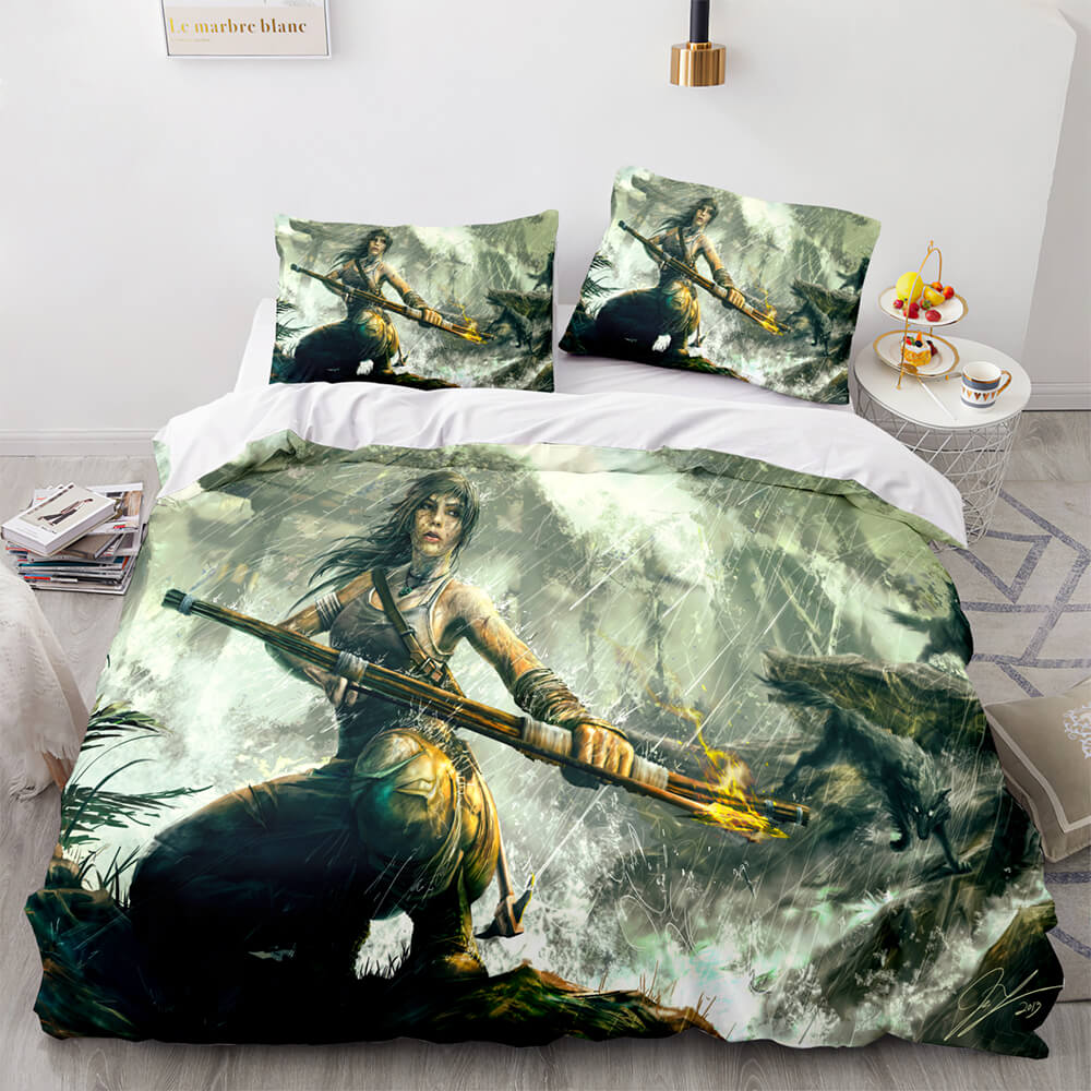Tomb Raider Cosplay Bedding Sets Quilt Covers Without Filler (Online Order Only)