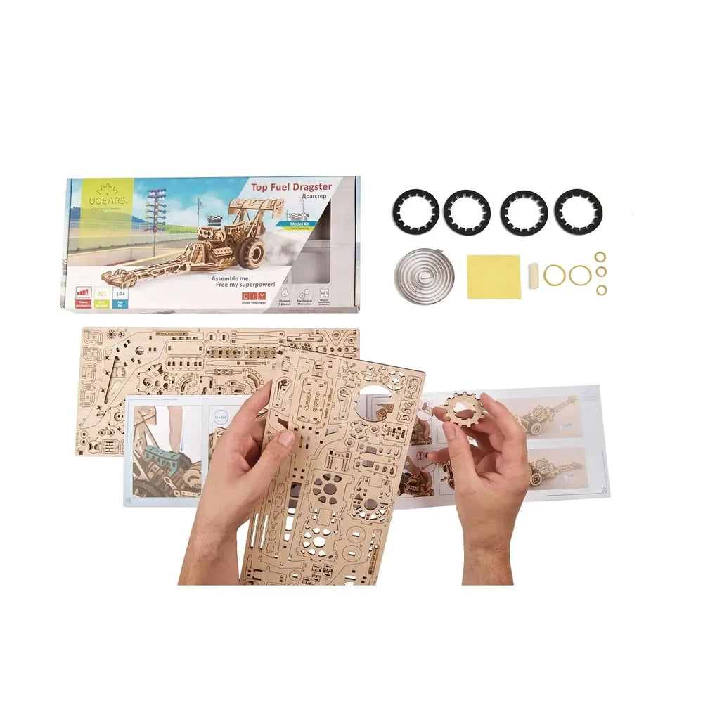Top Fuel Dragster 3D Wood Model Kit UGEARS (ONLINE ORDER ONLY)