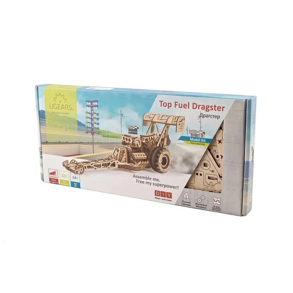 Top Fuel Dragster 3D Wood Model Kit UGEARS (ONLINE ORDER ONLY)
