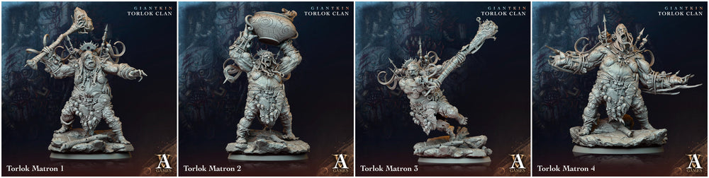 3D Printed Archvillain Games Giantkin - Torlok Clan Torlok Matron 28 32mm D&D (Online Only)