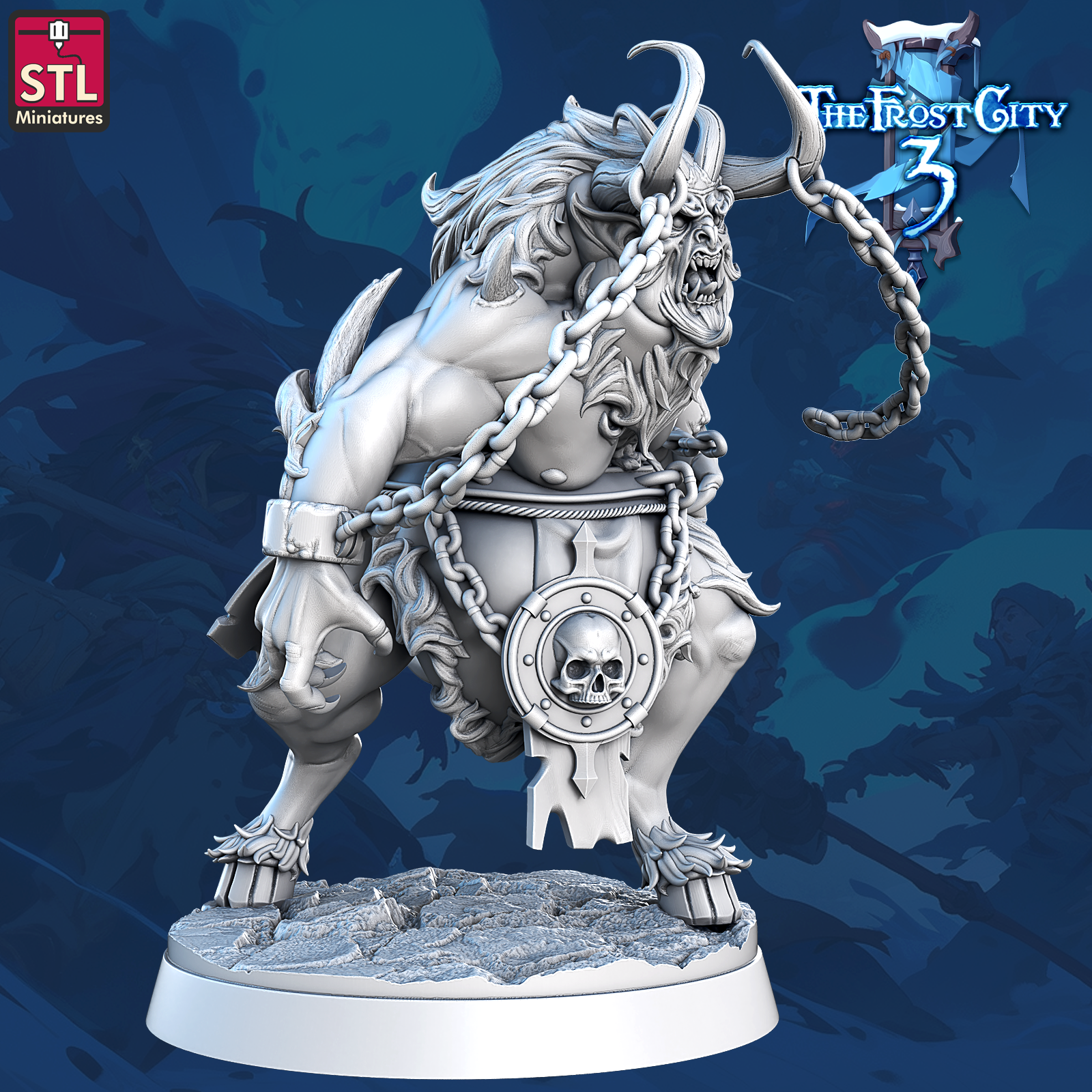 3D Printed STL Miniatures Tormented Halfbreed Core Characters The Frost City 3 28 - 32mm War Gaming D&D (Online Only)