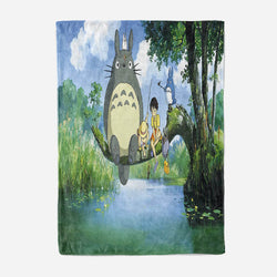 Totoro Blanket Flannel Throw Room Decoration (Online Order Only)