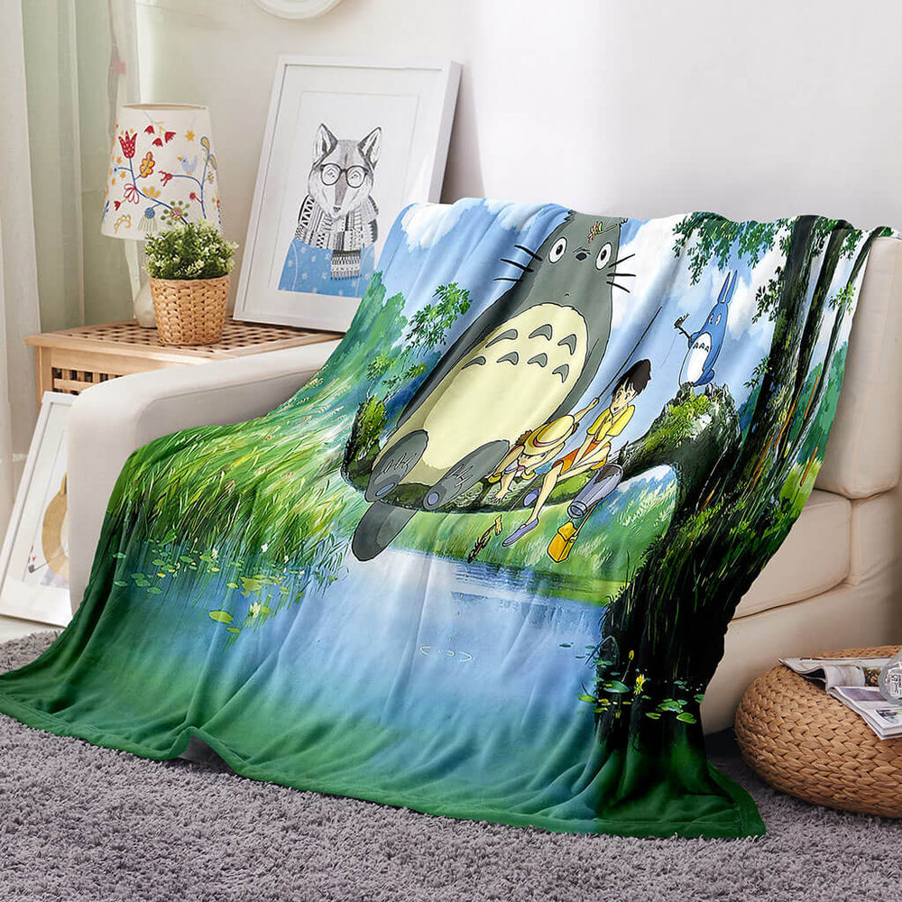 Totoro Blanket Flannel Throw Room Decoration (Online Order Only)