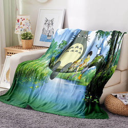 Totoro Blanket Flannel Throw Room Decoration (Online Order Only)