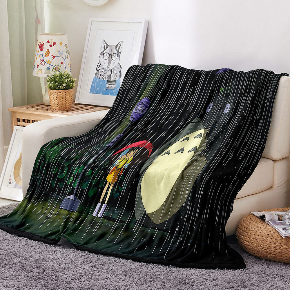 Totoro Blanket Flannel Throw Room Decoration (Online Order Only)