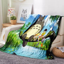 Totoro Blanket Flannel Throw Room Decoration (Online Order Only)