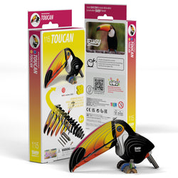 Toucan 3D Cardboard Model Kit Eugy (ONLINE ORDER ONLY)
