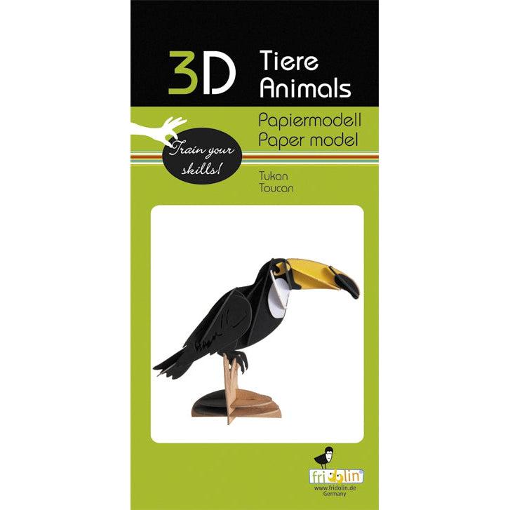 Toucan 3D Cardboard Model Kit Fridolin (ONLINE ORDER ONLY)