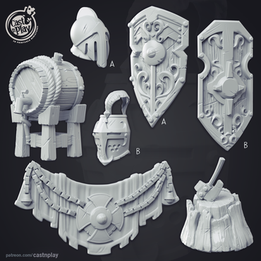 3D Printed Cast n Play - Tournament Props 28mm 32mm D&D (Online Only)