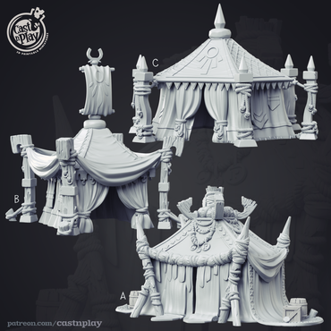 3D Printed Cast n Play - Tournament Tents 28mm 32mm D&D (Online Only)
