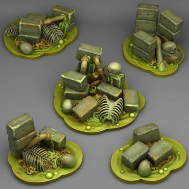 3D Printed Fantastic Plants and Rocks Toxic Ruins 28mm - 32mm D&D Wargaming (Online Only)