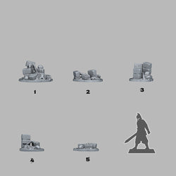 3D Printed Fantastic Plants and Rocks Toxic Ruins 28mm - 32mm D&D Wargaming (Online Only)