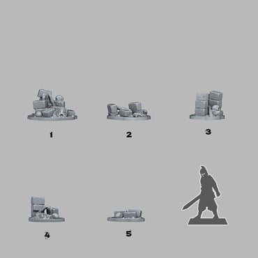 3D Printed Fantastic Plants and Rocks Toxic Ruins 28mm - 32mm D&D Wargaming (Online Only)