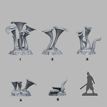 3D Printed Fantastic Plants and Rocks Toxic Swamp Plants 28mm - 32mm D&D Wargaming (Online Only)