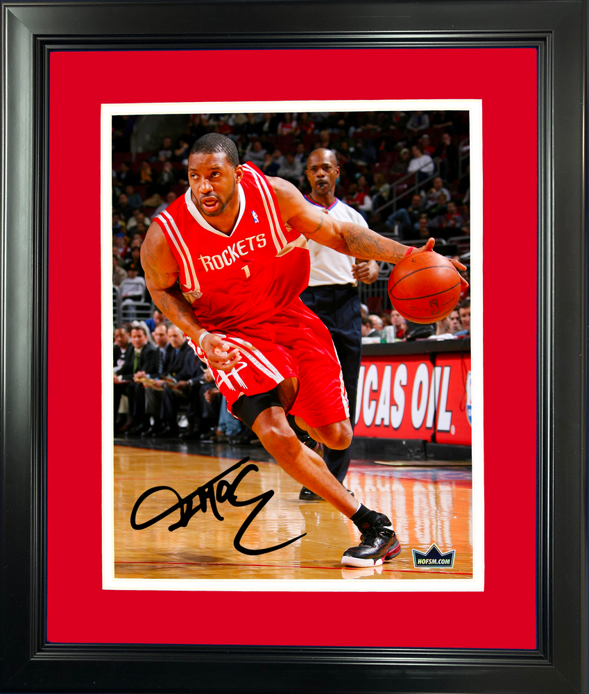 Framed Tracy McGrady Facsimile Laser Engraved Signature Auto 11"x14" Basketball Photo HOFSM Holo (ONLINE ORDER ONLY)
