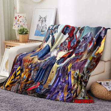 Transformers Blanket Flannel Throw Room Decoration (Online Order Only)
