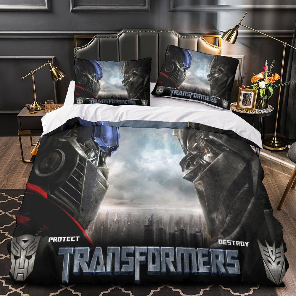 Transformers Duvet Cover Pattern Bedding Set Without Filler (ONLINE ORDER ONLY)