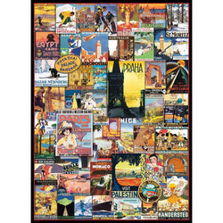Travel Around the World Vintage Posters 1000 Piece Jigsaw Puzzle Eurographics (ONLINE ORDER ONLY)