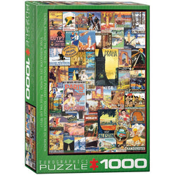 Travel Around the World Vintage Posters 1000 Piece Jigsaw Puzzle Eurographics (ONLINE ORDER ONLY)