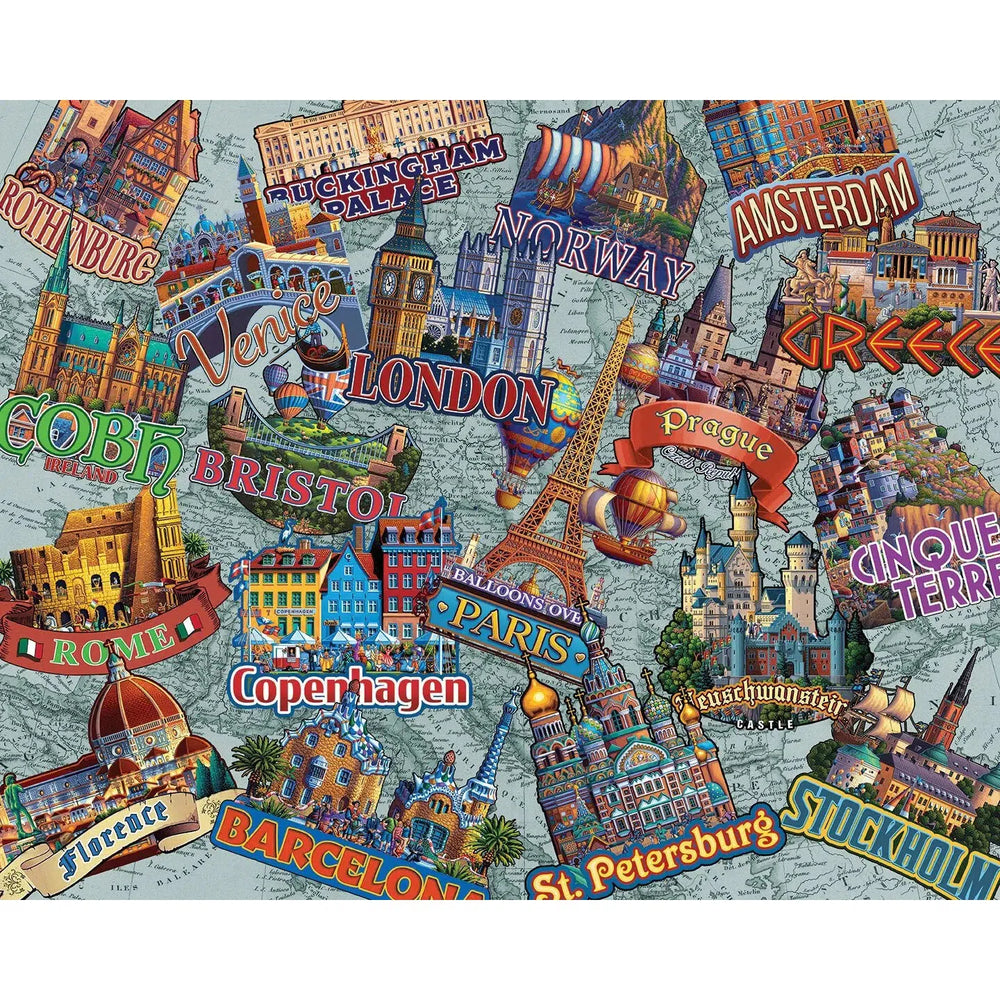 Travel Europe 300 Piece Jigsaw Puzzle Dowdle (ONLINE ORDER ONLY)