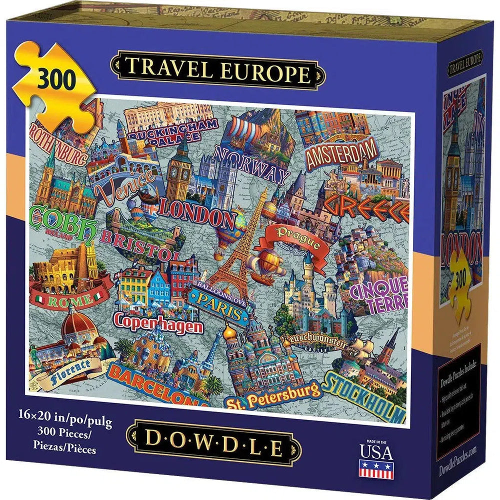 Travel Europe 300 Piece Jigsaw Puzzle Dowdle (ONLINE ORDER ONLY)