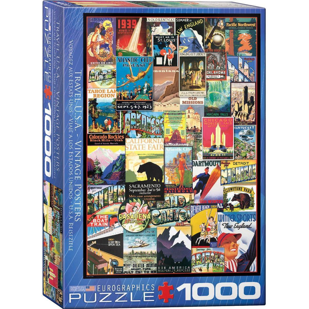 Travel USA Vintage Posters 1000 Piece Jigsaw Puzzle Eurographics (ONLINE ORDER ONLY)