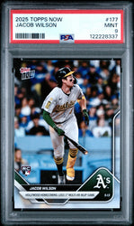 Graded 2025 Topps Now Jacob Wilson #177 Rookie RC Baseball Card PSA 9 Mint (ONLINE ORDER ONLY)