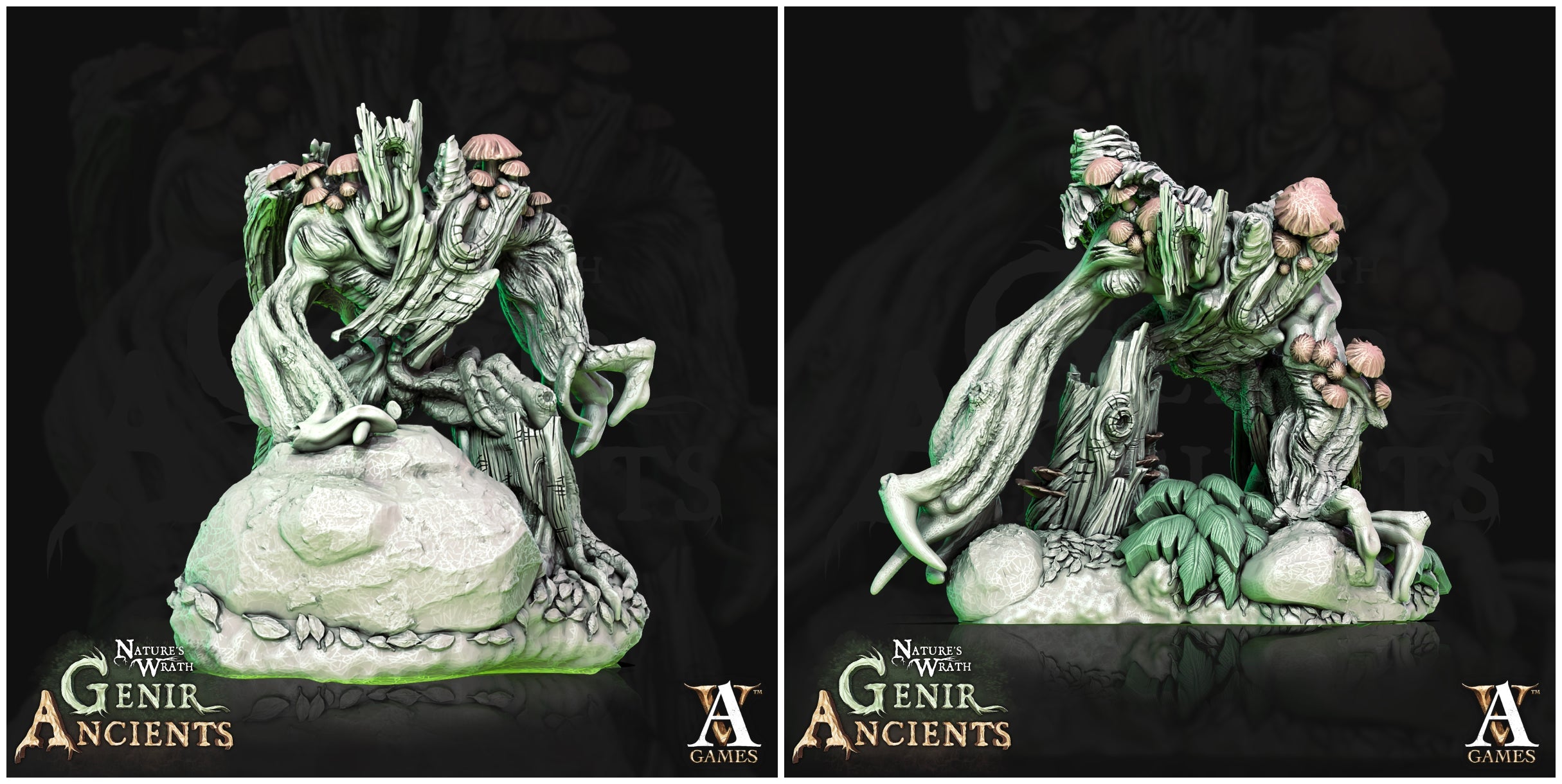 3D Printed Archvillain Games Nature's Wrath Genir Ancients - Treant Saplings 28mm 32mm D&D (Online Only)