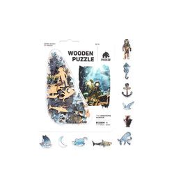 Treasure Hunter 40 Piece Mini Wooden Jigsaw Puzzle Geek Toys (ONLINE ORDER ONLY)