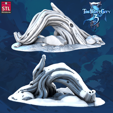 3D Printed STL Miniatures Tree Core Props The Frost City 3 28 - 32mm War Gaming D&D (Online Only)
