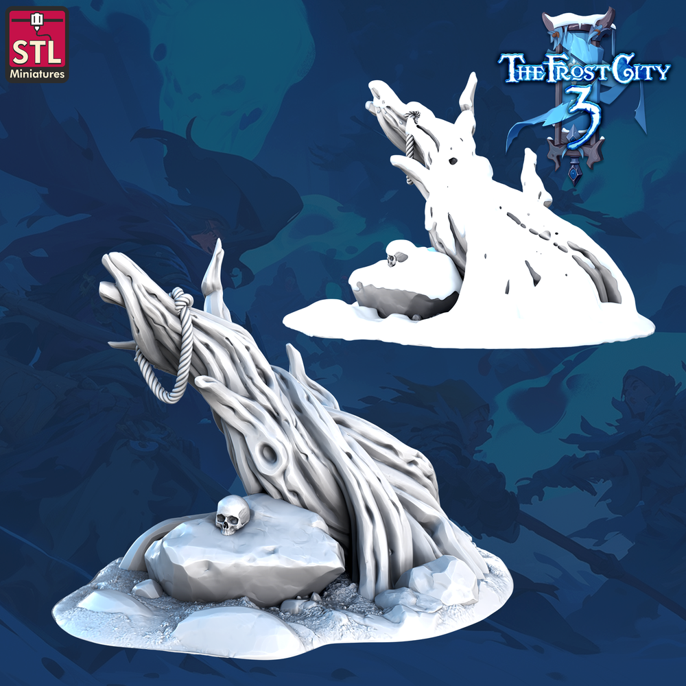3D Printed STL Miniatures Tree Core Props The Frost City 3 28 - 32mm War Gaming D&D (Online Only)