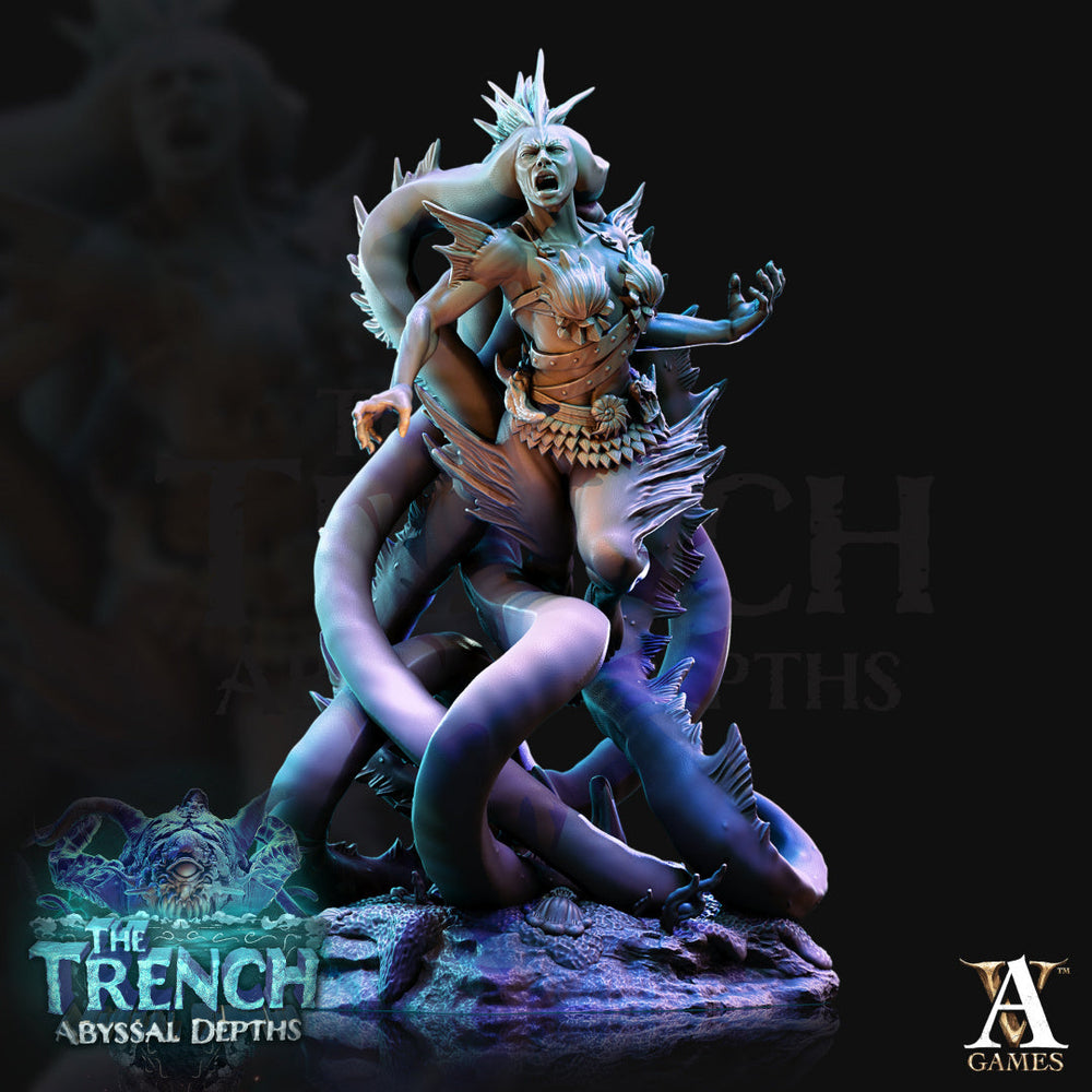 3D Printed Archvillain Games Triton Tribe Leaders The Trench Abyssal Depths 28 32mm D&D (Online Only)