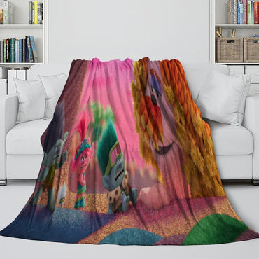 Trolls Adventure Blanket Flannel Fleece Throw Room Decoration (Online Order Only)