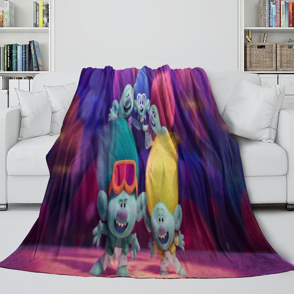 Trolls Adventure Blanket Flannel Fleece Throw Room Decoration (Online Order Only)