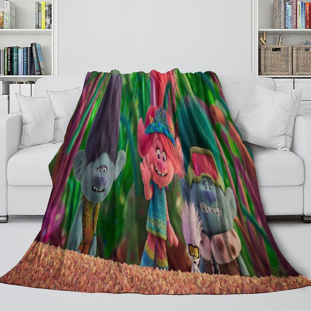 Trolls Adventure Blanket Flannel Fleece Throw Room Decoration (Online Order Only)