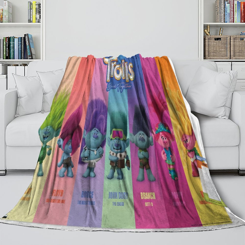 Trolls Adventure Blanket Flannel Fleece Throw Room Decoration (Online Order Only)