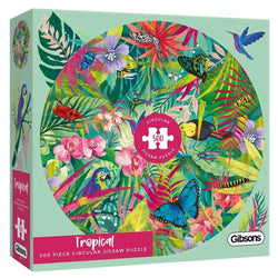 Tropical 500 Piece Round Jigsaw Puzzle Gibsons (ONLINE ORDER ONLY)