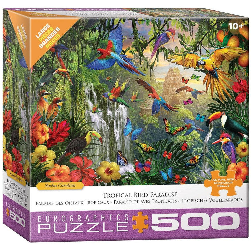 Tropical Bird Paradise 500 Piece Jigsaw Puzzle Eurographics (ONLINE ORDER ONLY)