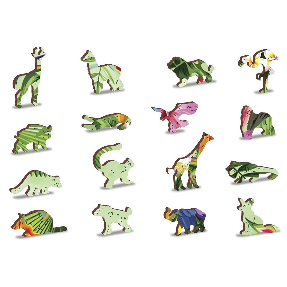 Tropical Birds 300 Piece Wood Jigsaw Puzzle Wooden City (ONLINE ORDER ONLY)