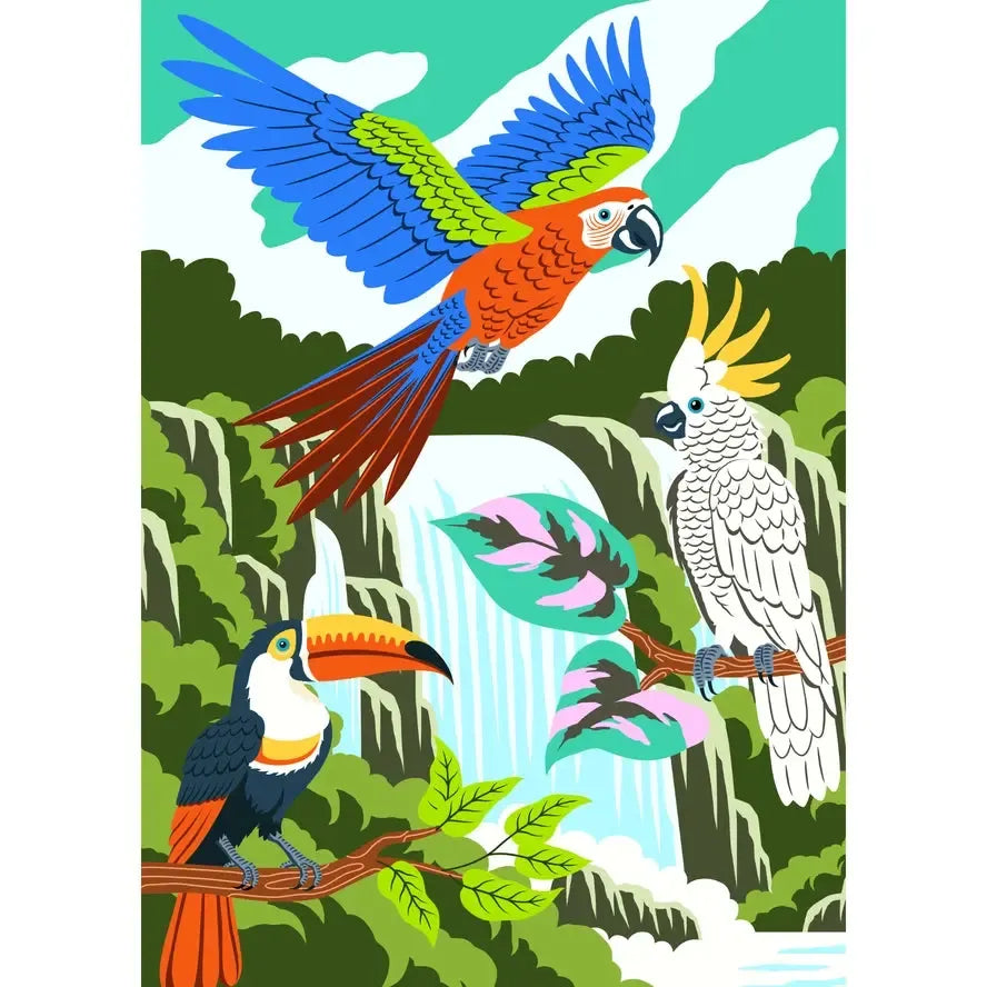 Tropical Birds 99 Piece Mini Jigsaw Puzzle Puzzledly (ONLINE ORDER ONLY)