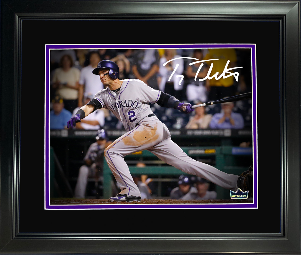 Framed Troy Tulowitzki Colorado Rockies Facsimile Laser Engraved Signature Auto 11"x14" Baseball Photo HOFSM Holo (ONLINE ORDER ONLY)