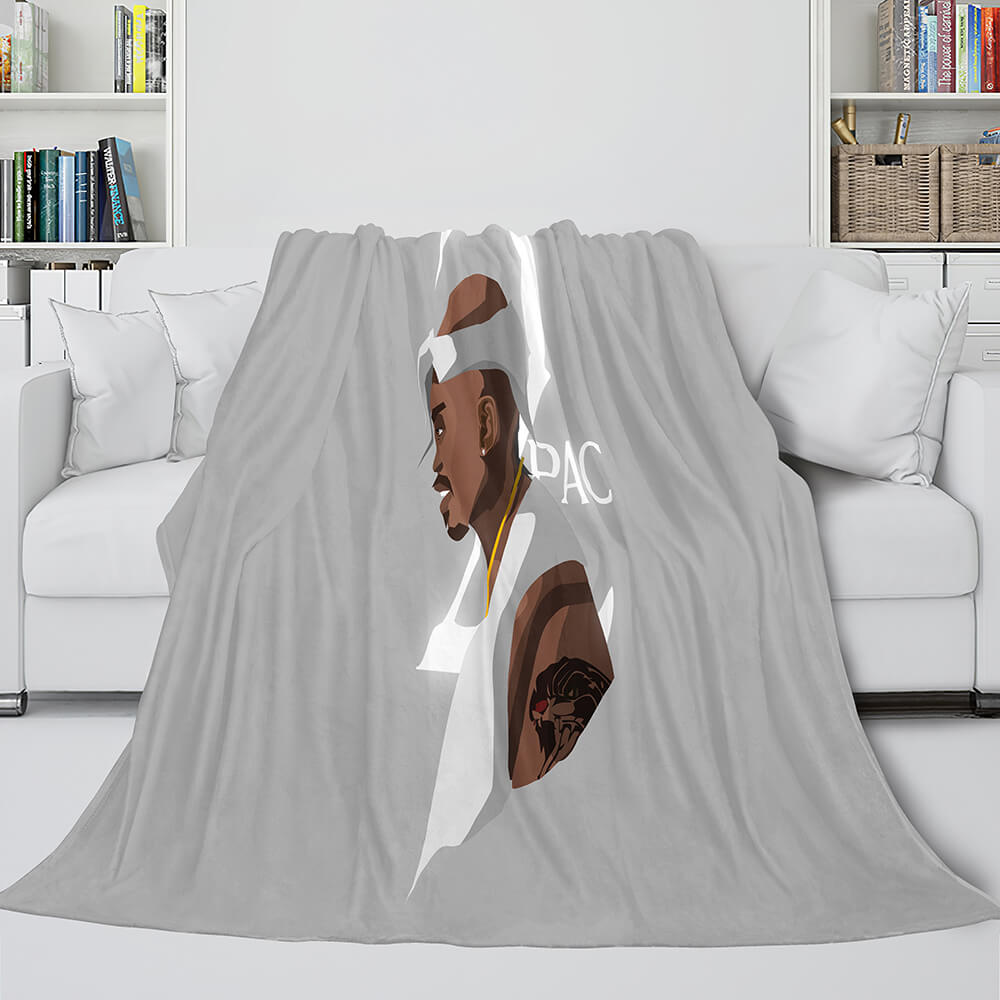 Tupac Amaru Shakur Flannel Blanket Fleece Throw Blanket Bedding Sets (Online Order Only)