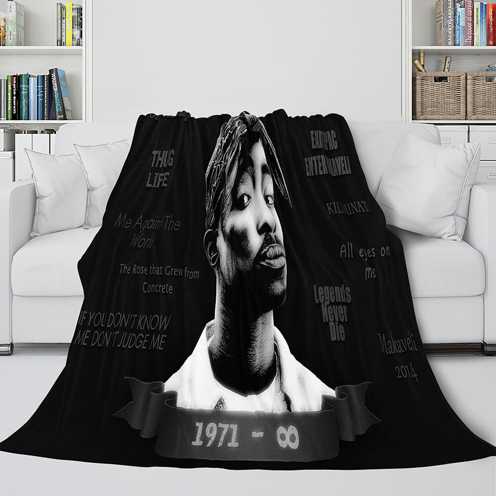 Tupac Amaru Shakur Flannel Blanket Fleece Throw Blanket Bedding Sets (Online Order Only)