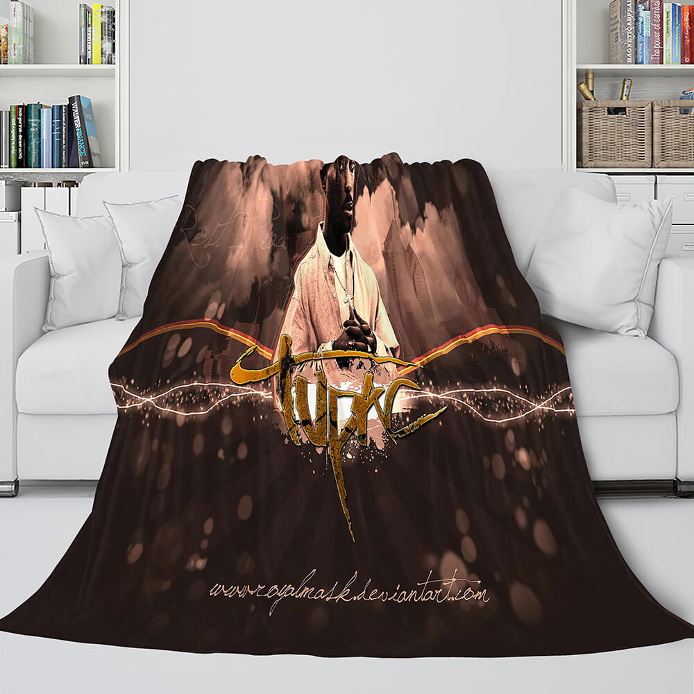 Tupac Amaru Shakur Flannel Blanket Fleece Throw Blanket Bedding Sets (Online Order Only)