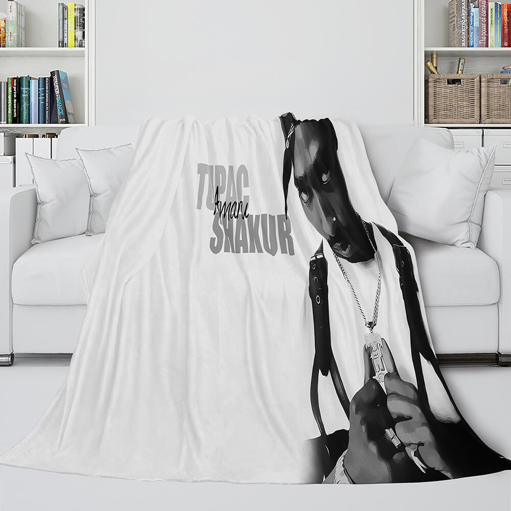 Tupac Amaru Shakur Flannel Blanket Fleece Throw Blanket Bedding Sets (Online Order Only)